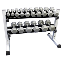 Cast Iron Dumbbell Set w/ Rack- 8 Pairs (3-25lbs)
