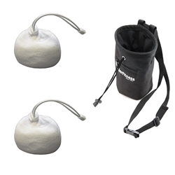 2 Refillable Gym Chalk Balls & Power Bag W/ Belt