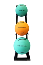 Medicine Ball Set w/ Mini Rack- 4, 8, 12lb