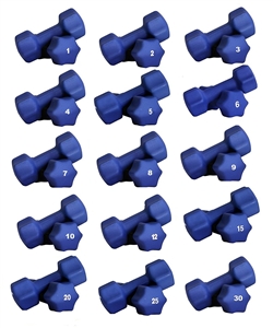 Neoprene Dumbbell Set- 1-30lbs (BLUE)