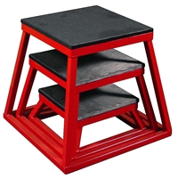 Red Steel Plyometric Box Set - Set of 3