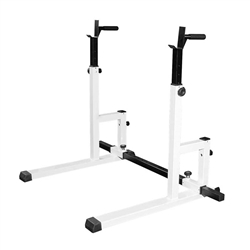 Squat Dip Stand Adjustable Rack w/ Weight Set & 7' Bar