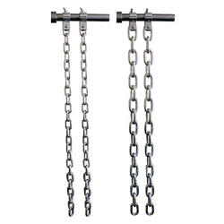 Zinc Weight Lifting Chain Set w/ Zinc Collars- 30 & 45lb Pair