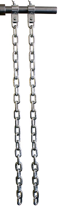 Zinc Weight Lifting Chain Set w/ Zinc Collars- 30lb Pair
