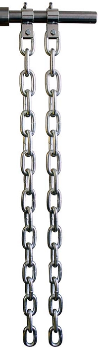 Zinc Weight Lifting Chain Set w/ Zinc Collars- 44lb Pair