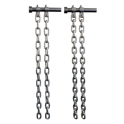 Zinc Weight Lifting Chain Set w/ Zinc Collars- 45 & 60lb Pair