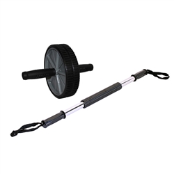Double Ab Wheel & Power Twister Original Dynabender- 50lb Tension
