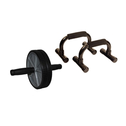 Double Ab Wheel & Push Up Bars