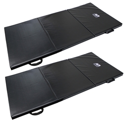 Tri-Fold Fitness Mat Pair- 180x90x4CM