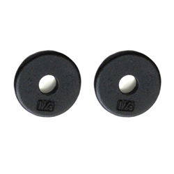Standard 1" Hole Cast Iron Weight Plate Pair- 1.25LB, Black