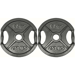 Gray EZ Grip Plate Pair- 25Lbs