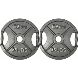 Gray EZ Grip Plate Pair- 35Lbs