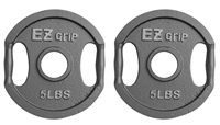Gray EZ Grip Plate Pair- 5Lbs