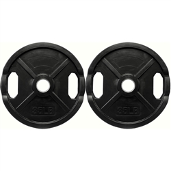 Rubber Coated Grip Plate Pair- 35Lbs
