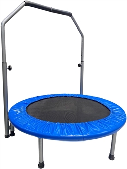 Mini Trampoline with Handlebar - 36" Trampoline w/Adjustable handrail Height