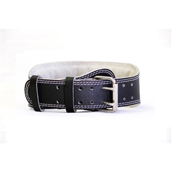 Ader 4" Leather Weight Lifting Belt- Padded