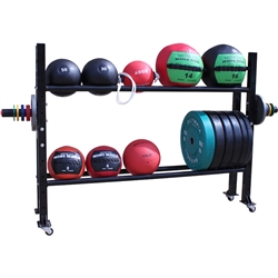 Medicine Ball and Weight Plate Storage Rack