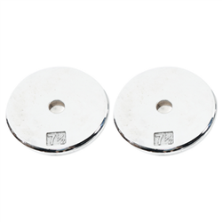 Standard 1" Hole Cast Iron Weight Plate Pair- 7.5LB, Chrome