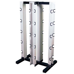 Rubber Dumbbell Vertical Rack- 4-Sided For 10 Pairs