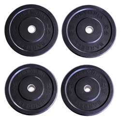 Ader OLYMPIA Black Olympic Rubber Bumper Plate Set- 230lbs
