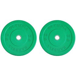 Pair of 10lb OLYMPIA Color Rubber Bumper Plates
