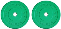 Pair of 10lb OLYMPIA Color Rubber Bumper Plates