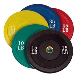 Ader Solid Color Olympic Rubber Bumper Plate Set