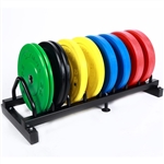 Ader OLYMPIA Color Olympic Rubber Bumper Plate Set w/ Rack