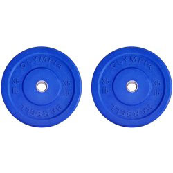 Pair of 35lb OLYMPIA Color Rubber Bumper Plates