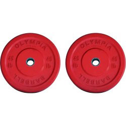 Pair of 45lb OLYMPIA Color Rubber Bumper Plates