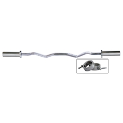 Olympic Solid Chrome Curl Bar w/ Collars