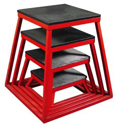 Red Steel Plyometric Box Set - Set of 4 (6" - 24")