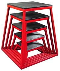 Red Steel Plyometric Box Set - Set of 5