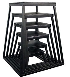 Black Steel Plyometric Box Set - Set of 6 (6" - 36")