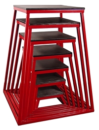 Red Steel Plyometric Box Set - Set of 7