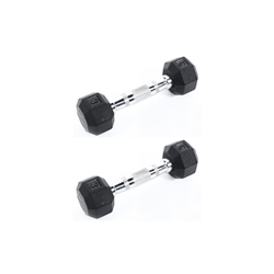 Rubber Dumbbell Pair, 3lbs