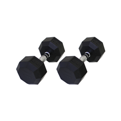 Rubber Dumbbell Pair, 30lbs