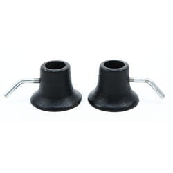 1/2kg (1.10lb) Black Bell Shape Collars for 1" Diameter Bar