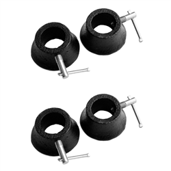 1/4kg (0.55lb) Black Bell Shape Collars for 1" Diameter Bar- Set of 4