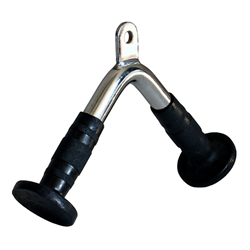 Tricep Pressdown Bar w/ Rubber Grips & Discs