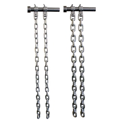 Zinc Weight Lifting Chain Set w/ Zinc Collars- 30 & 60lb Pair