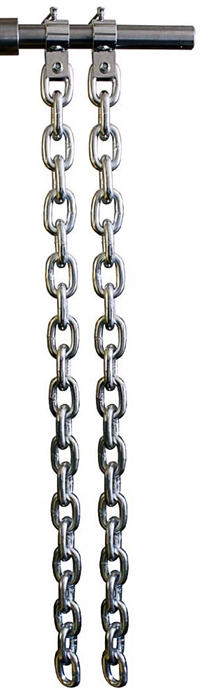 Zinc Weight Lifting Chain Set w/ Zinc Collars- 60lb Pair