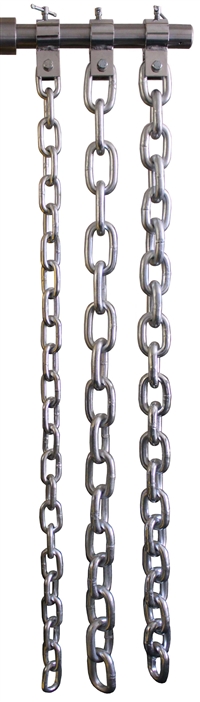 Zinc Weight Lifting Chain Set w/ Zinc Collars- 30, 45, 60lb Pair